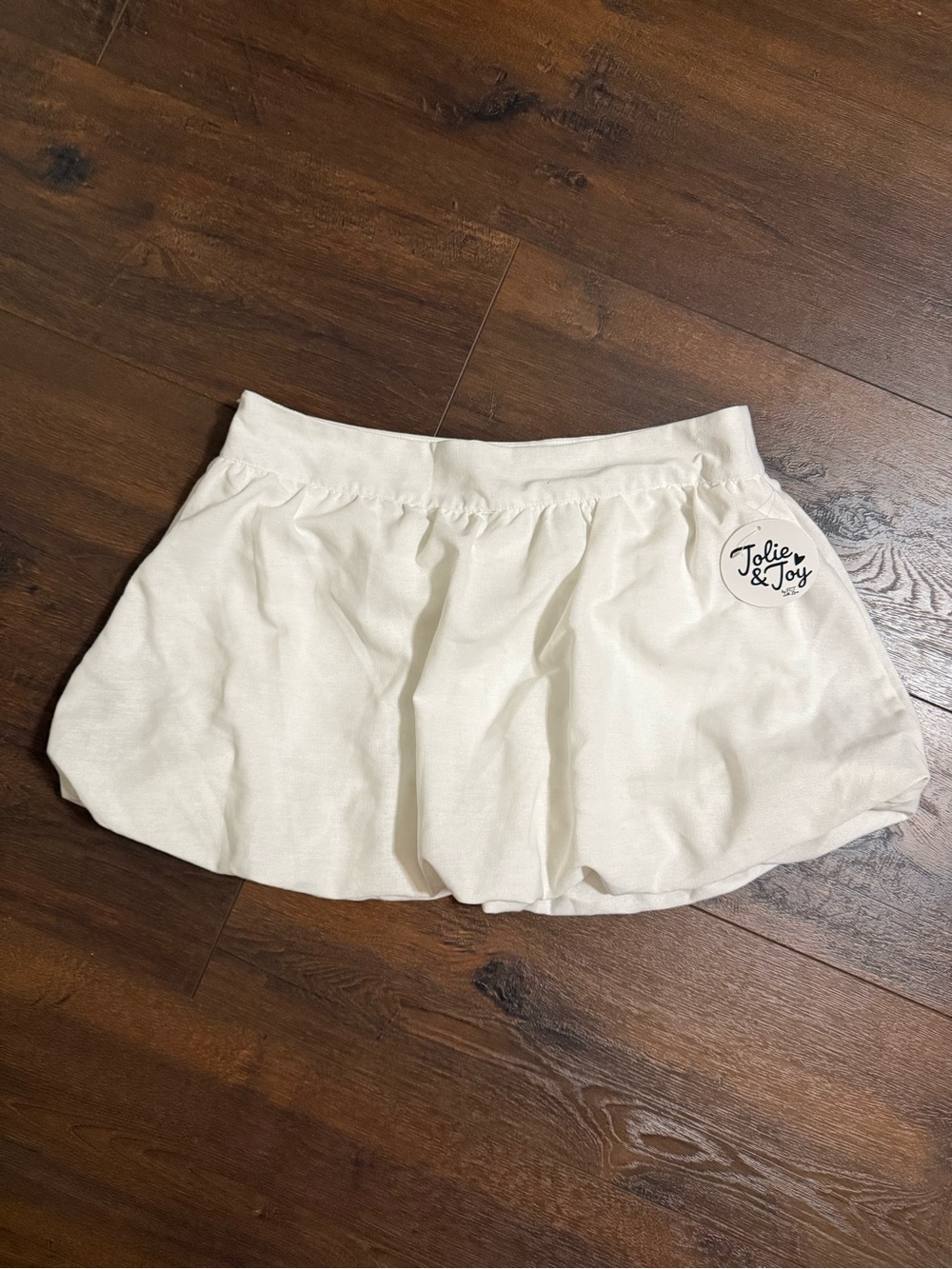 Jolie & Joy Cream Bubble Hem Skirt
